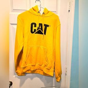 Caterpillar Hoodie,  Men's sz Small. Gold & black.